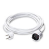 Europe extension cord single 220V white 5m