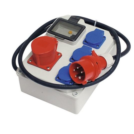 Power splitter 16A, 3x220V outlets, and one 380V outlet
